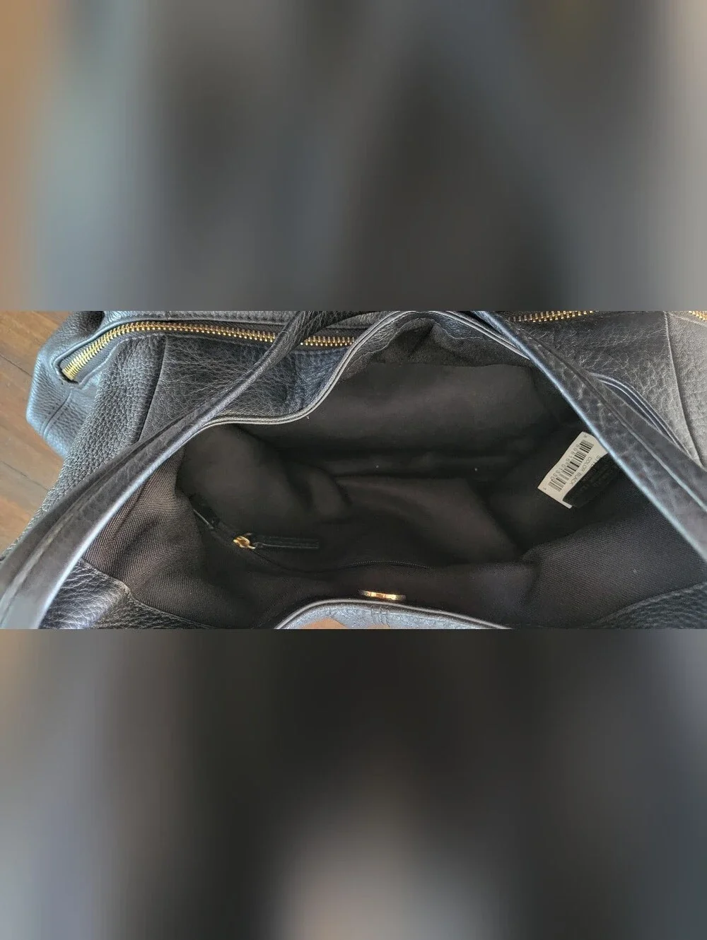 Vince Camuto Black Leather Bag Quiet Luxury Work Travel Mob Wife Chic